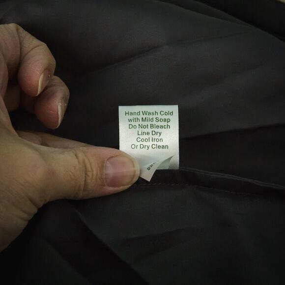 Garnet Hill Size 16 Dark Gray Pinktuck Pleat Button Long Sleeve Silk Tunic Top - Picture 6 of 7